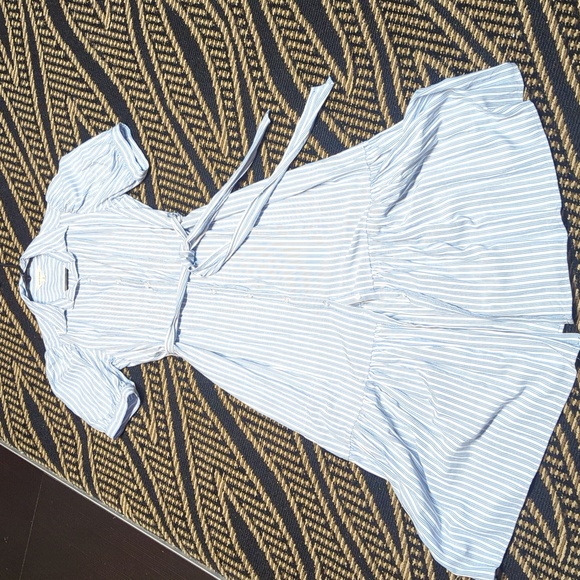 Max Studio tiered shirt dress striped - Picture 2 of 7